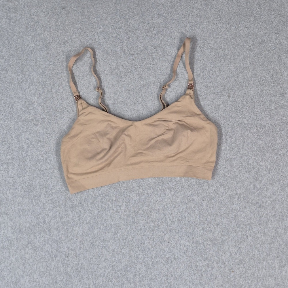 Victoria's Secret Women Bra Medium Beige Nursing Wireless Strap Adjustable